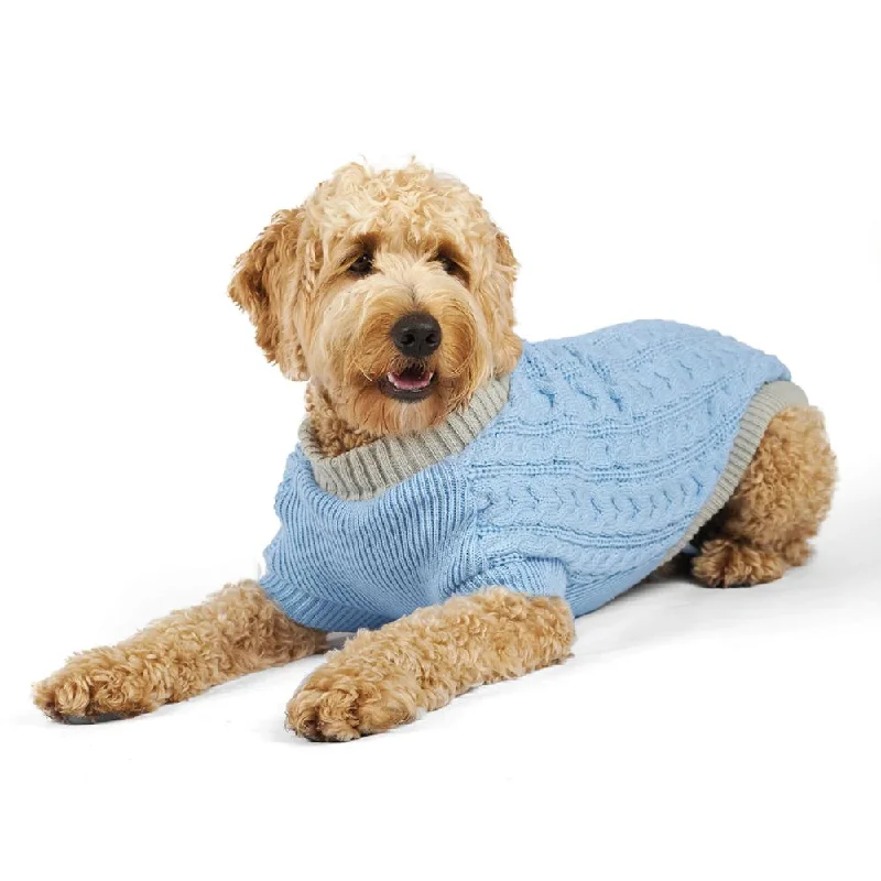 Blue Cloud Knitted Dog Jumper