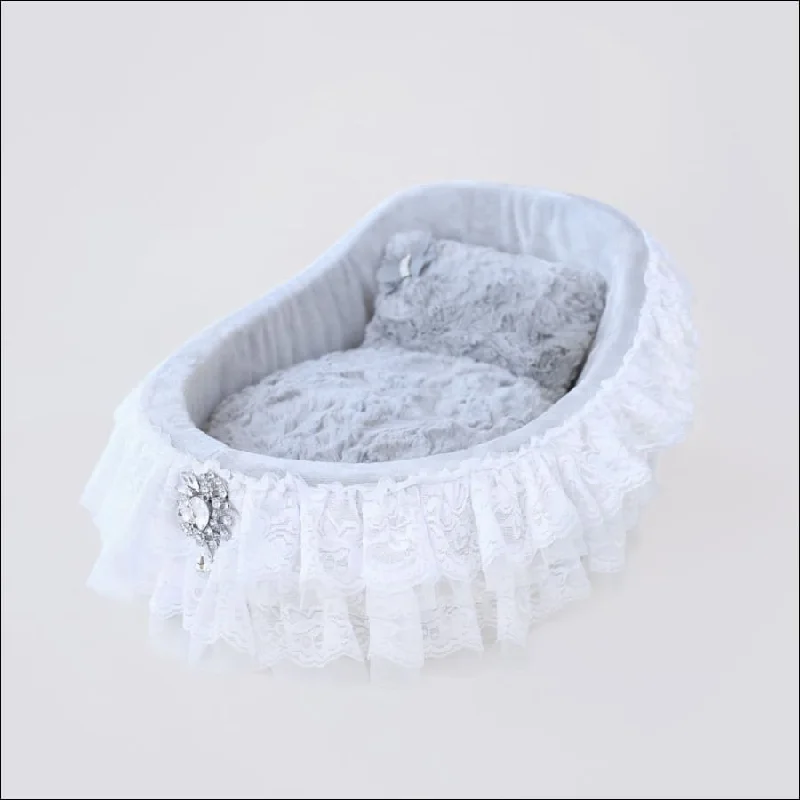 Hello Doggie Crib Collection Dog Bed: Sterling