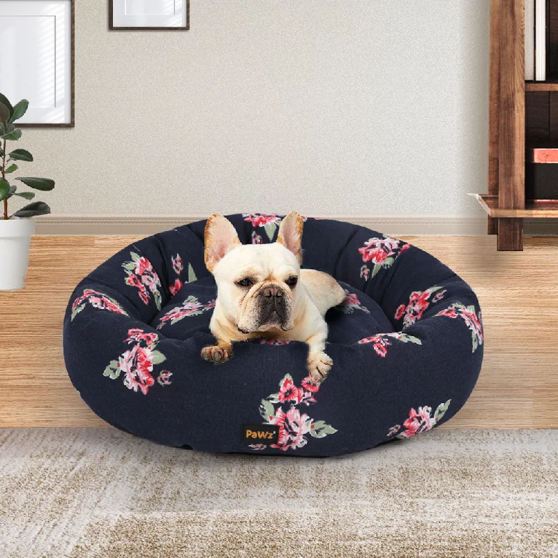 MEDIUM Dog Beds Washable Calming Pet Bedding - Navy