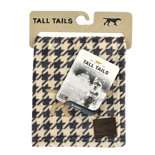 Fleece Dog Blanket in Houndstooth - Tall Tails