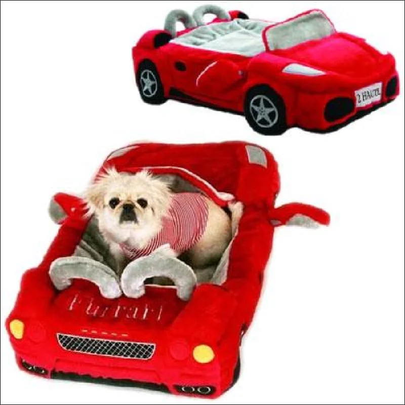 Hot Red Furrari Dog Bed By Dog Diggin Designs