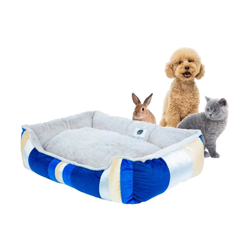 Golden Waves Pet Bed Soft Calming Pet Bed, Anti-Anxiety, Nonskid Bottom, Hypoallergenic, Premium Comfort Plus Pet Bed for Medium, Small Dogs/Cats, SUPPORTS UP TO 20LBS (23"x21"x5")