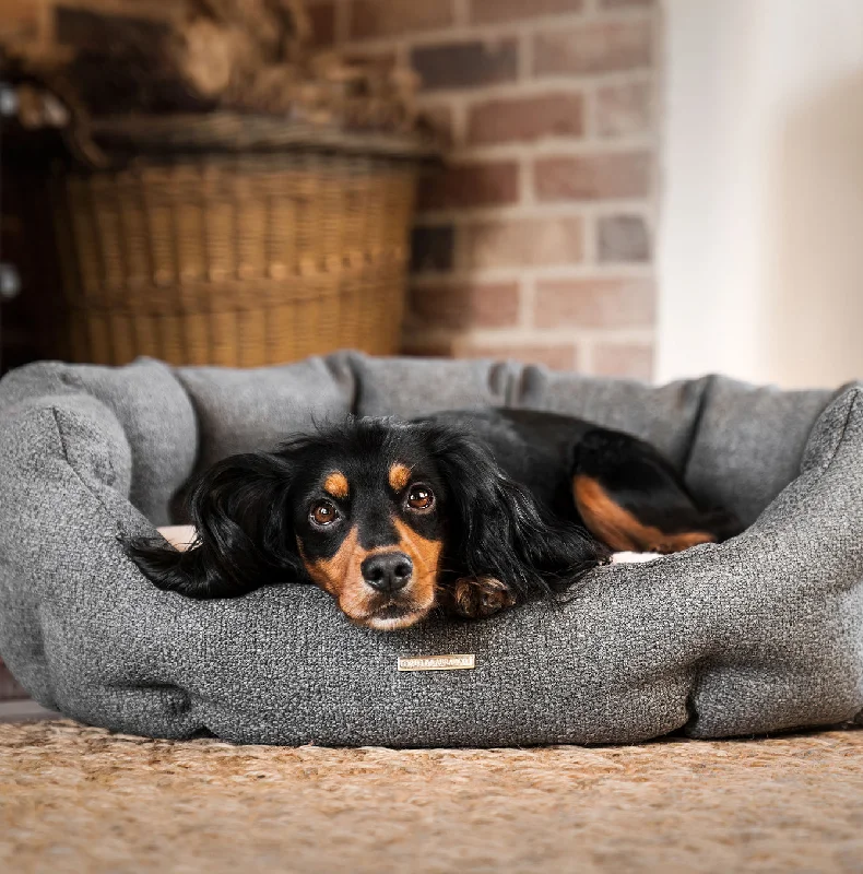 Essentials Herdwick Oval Bed in Graphite by Lords & Labradors