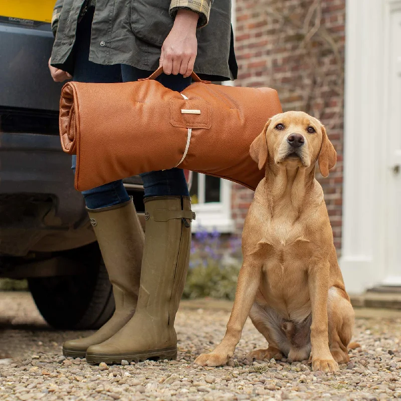 Travel Mat in Ember Rhino Faux Leather by Lords & Labradors