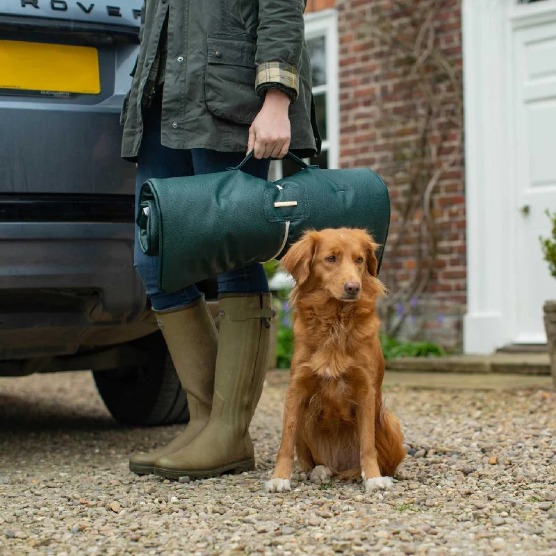 Travel Mat in Forest Rhino Faux Leather by Lords & Labradors