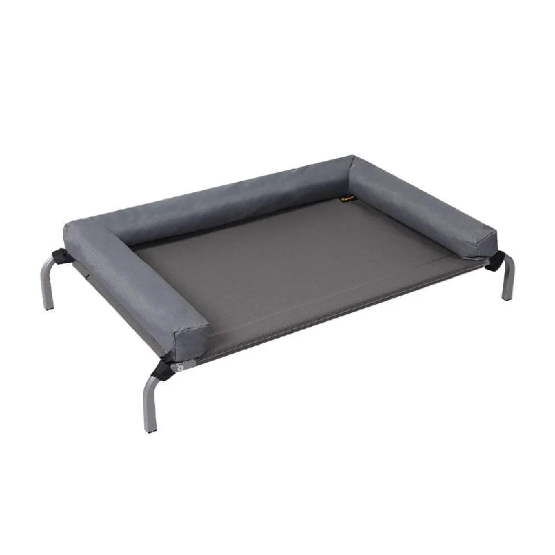 PaWz Elevated Pet Bed Dog Puppy Cat Trampoline Hammock Raised Heavy Duty Grey L