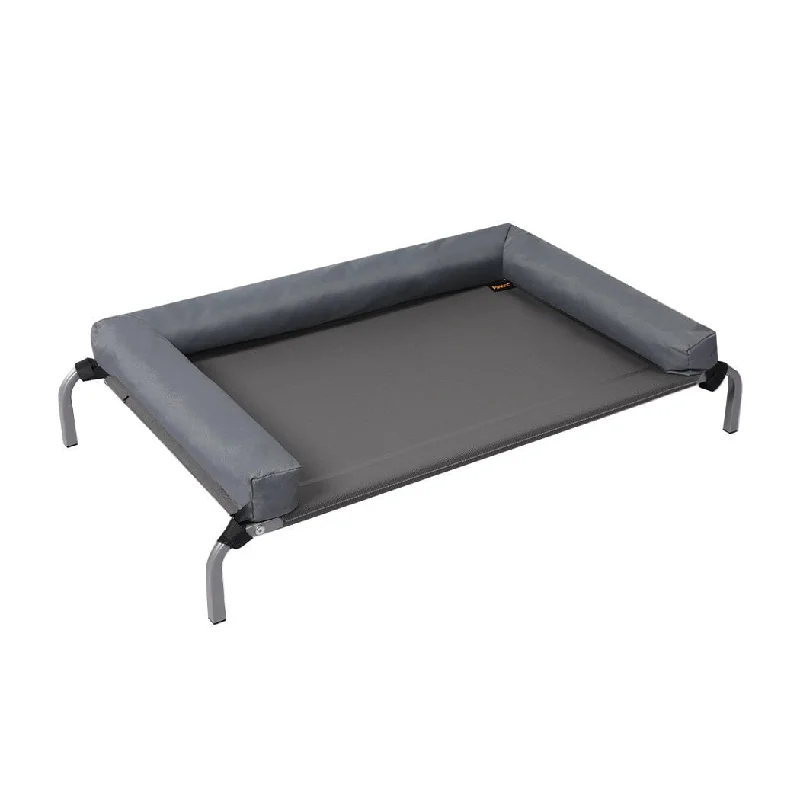 PaWz Elevated Pet Bed Dog Puppy Cat Trampoline Hammock Raised Heavy Duty Grey M