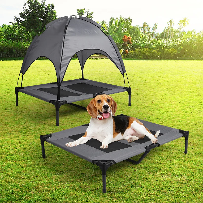 LARGE Dog Beds Pet Trampoline Elevated - Grey