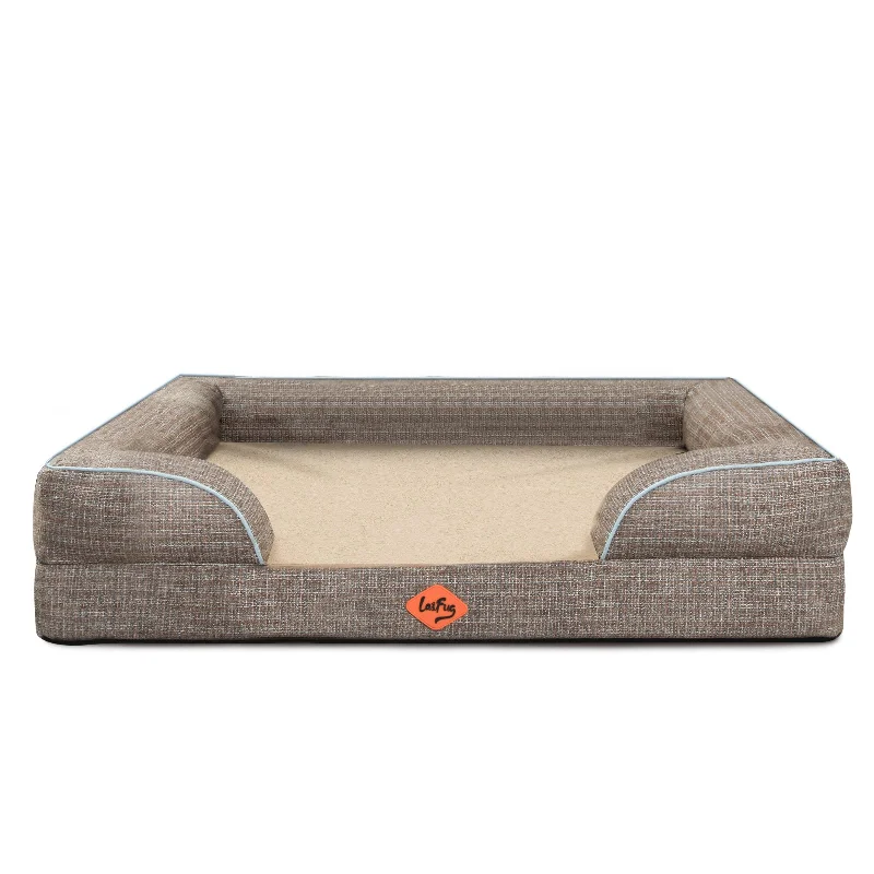 Premium Orthopedic Dog Sofa Bed | Tweed Design