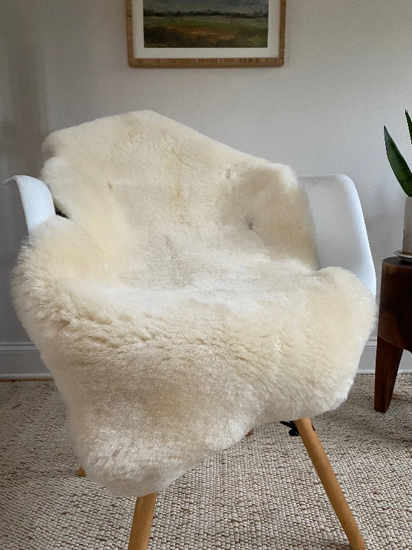 “seconds” plush shorn ivory sheepskin