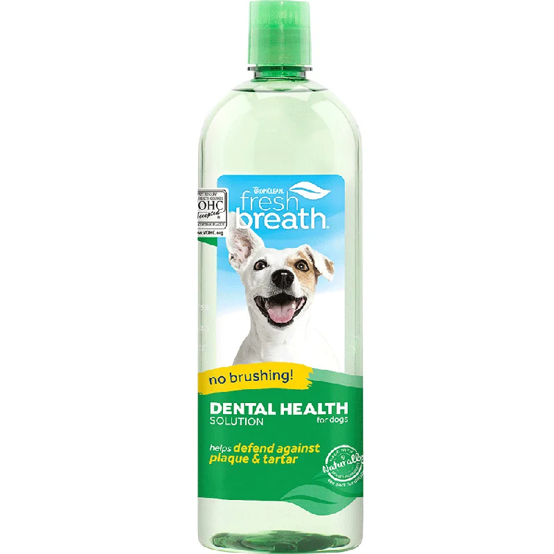 TropiClean Fresh Breath Dental Health Solution for Dogs Original 473mL