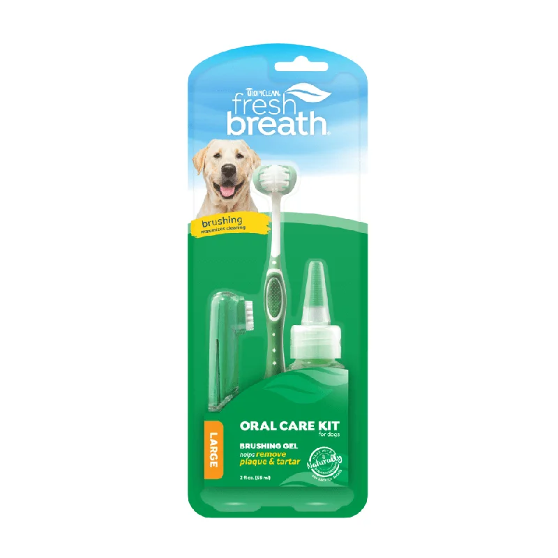 TropiClean Fresh Breath Oral Care Kit for Dogs