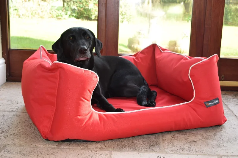 Walksters Ultimate Memory Foam Red Waterproof Dog Bed