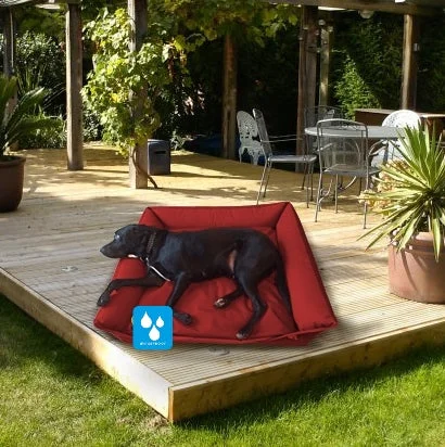 Walksters Waterproof Dog Bed in Red