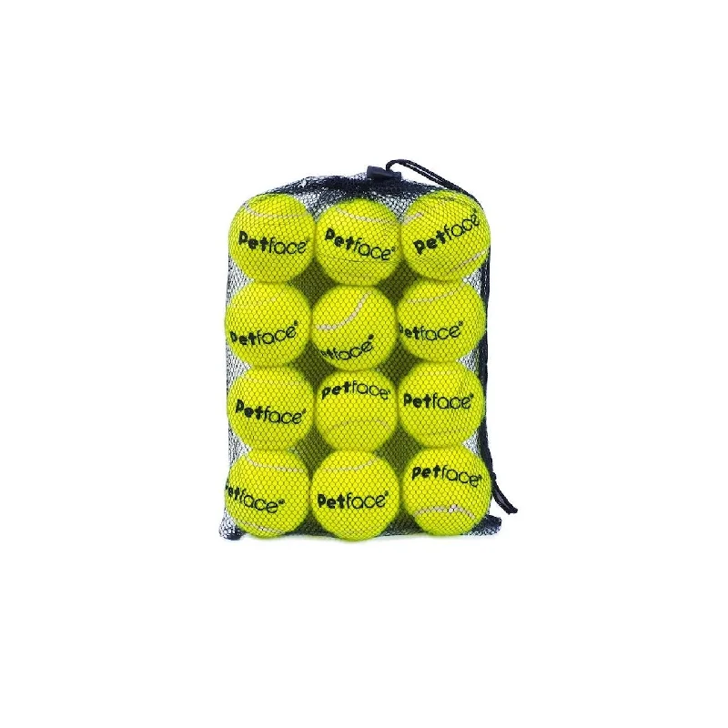 Petface Tennis Balls Dog Toy 12 per pack