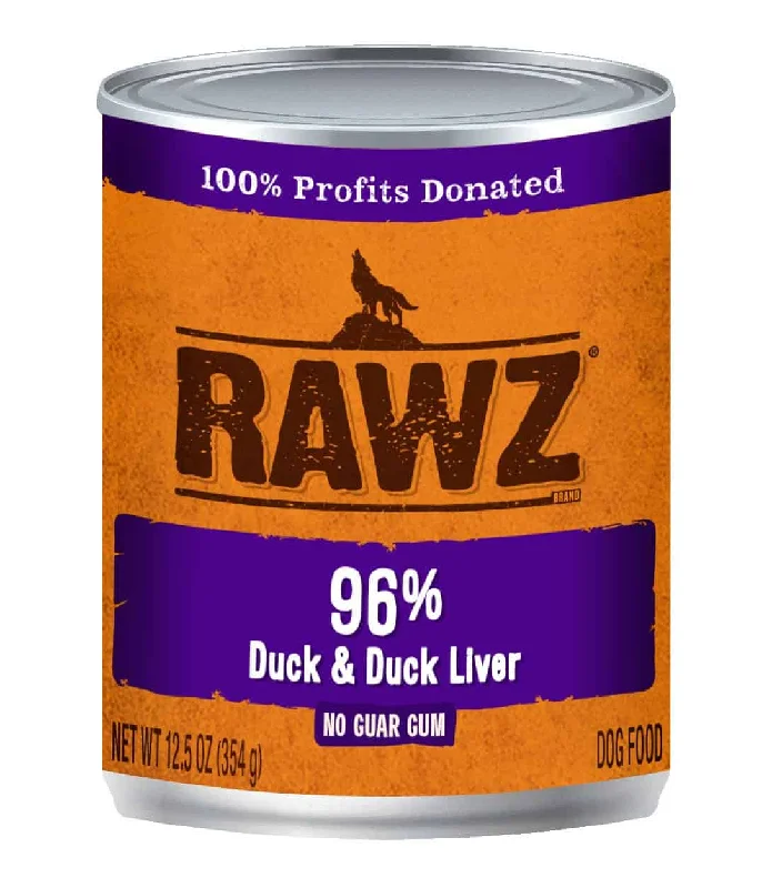 RAWZ® 96% Duck & Duck Liver Wet Dog Food 12.5 oz