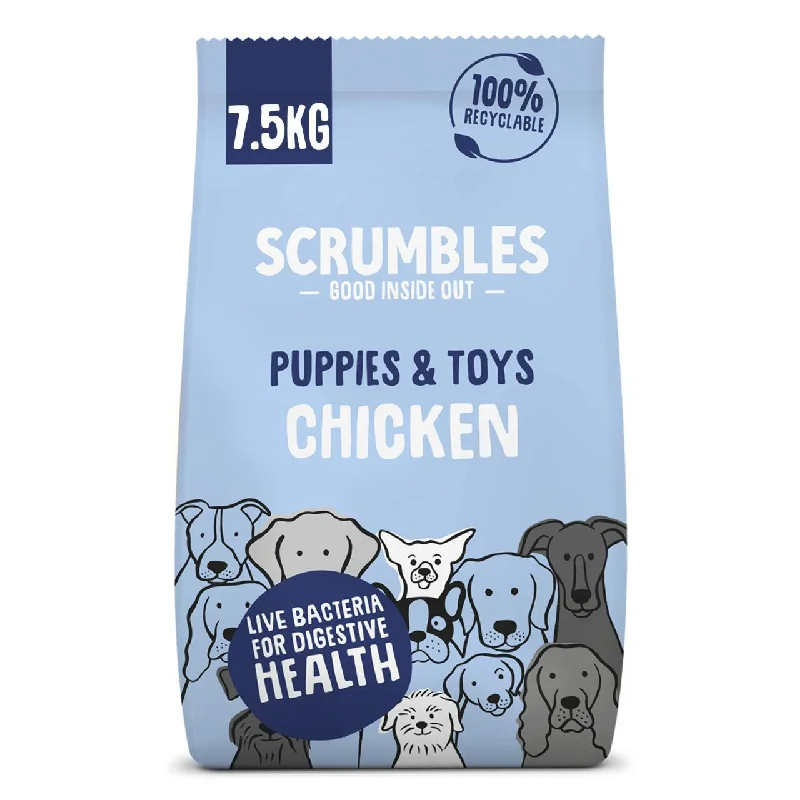 Scrumbles Gluten free Puppies & Toys Chicken Dry Dog Food 7.5kg