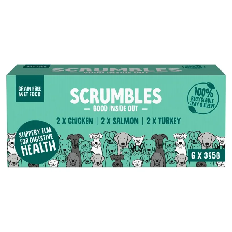 Scrumbles Grain Free Wet Dog Food Pate Multipack 6 x 395g