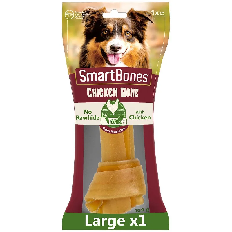 SmartBones Large Chicken Rawhide Free Bone Dog Treat 109g