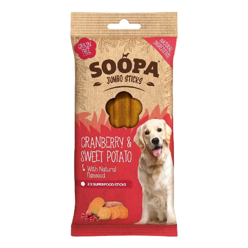 Soopa Cranberry & Sweet Potato Jumbo Stick 10 per pack