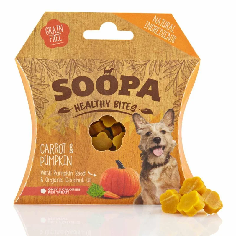 Soopa Pumpkin & Carrot Healthy Dog Treat Bites 50g