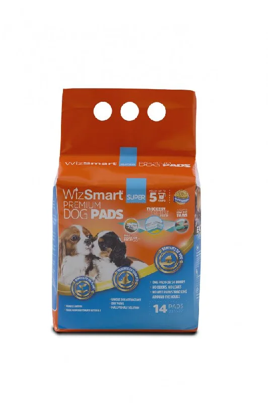 WizSmart Super All Day Dry Premium Dog Pads (14 Count)