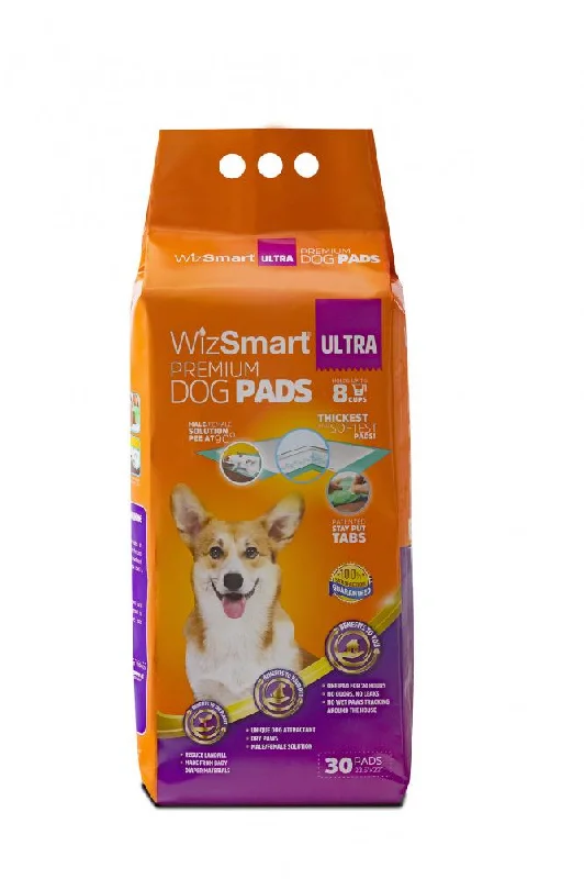 WizSmart Ultra All Day Dry Premium Dog Pads (30 Count)