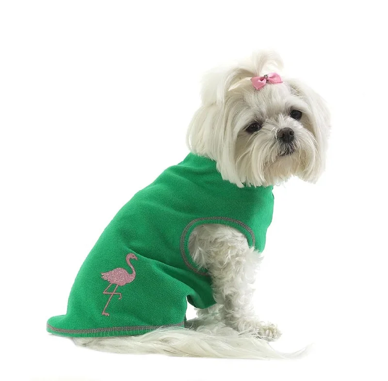 Dog T-Shirt-Sparkle Flamingo