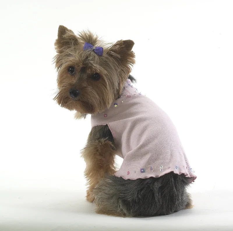 Dog T-Shirt- Dress with Sequins