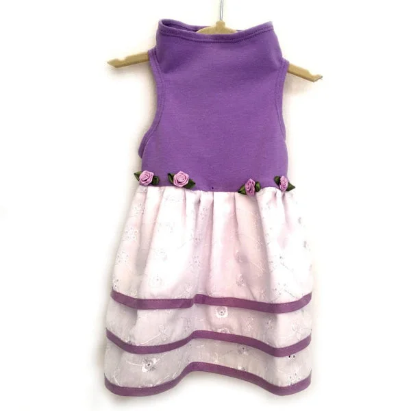 Lilac Top with Triple Eyelet Dress