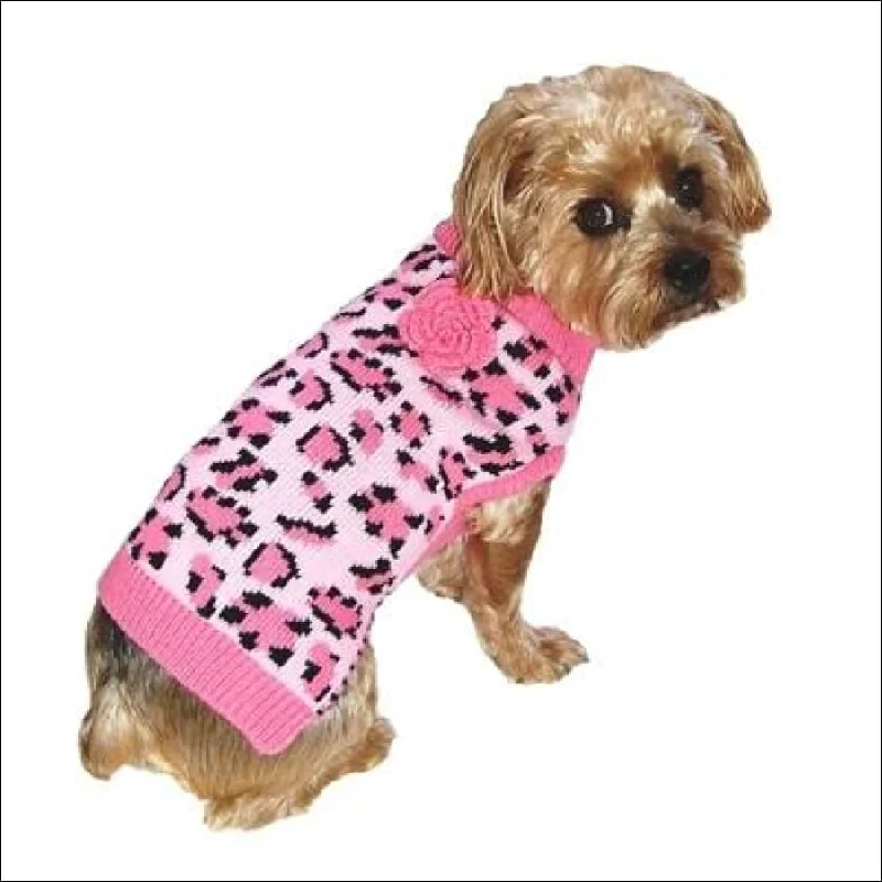 Lovin' Leopard - Pink Dog Sweater*