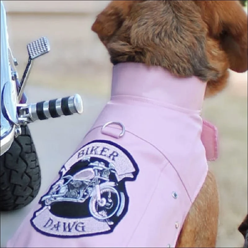 NEW-Doggie Design Pink Biker Dawg Motorcycle Jacket