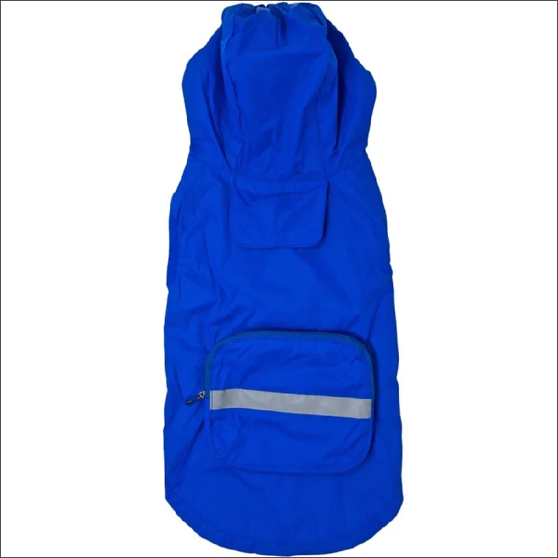 NEW-Doggie Design Packable Raincoat - Blue