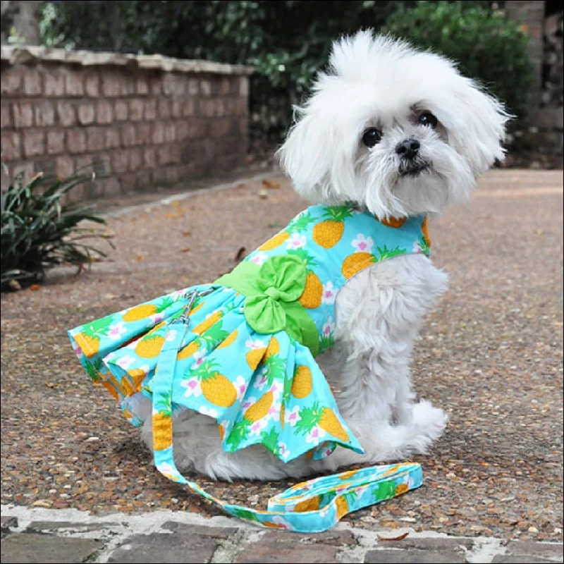 NEW Doggie Design Pineapple Luau Dress w/ Leash & D-Ring