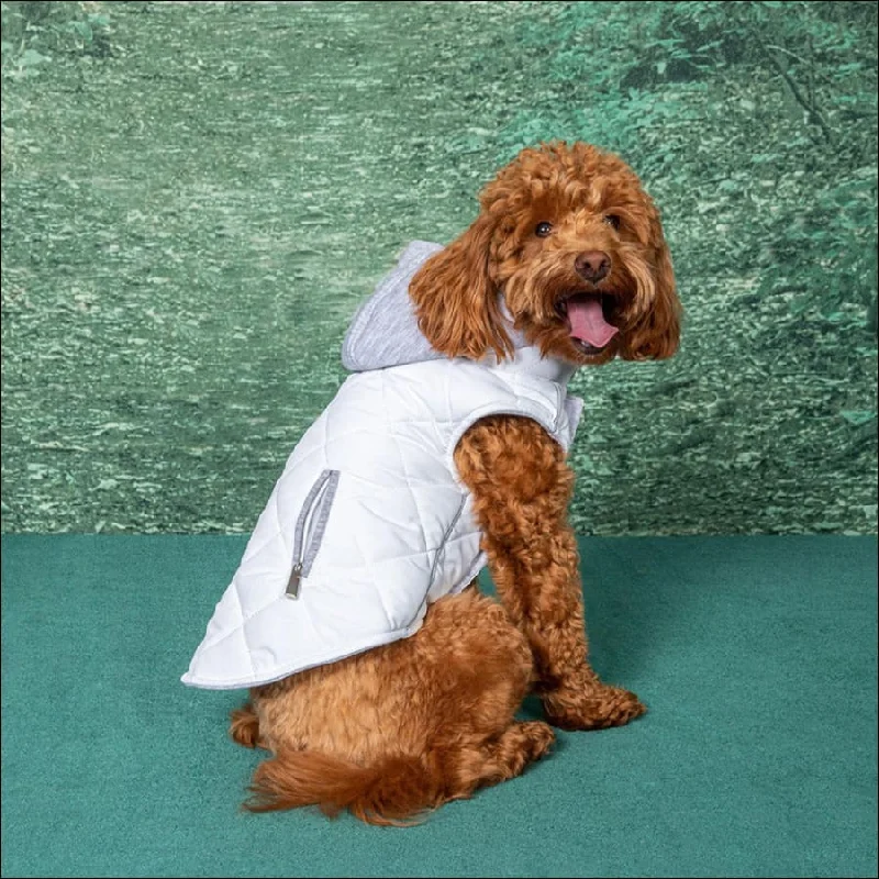 NEW-Doggie Design Weekender Dog Sweatshirt Hoodie - White