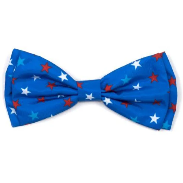 Patriotic Stars Dog Bow Tie