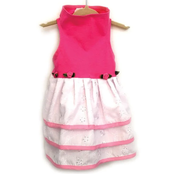 Pink Top with Triple Eyelet Dress