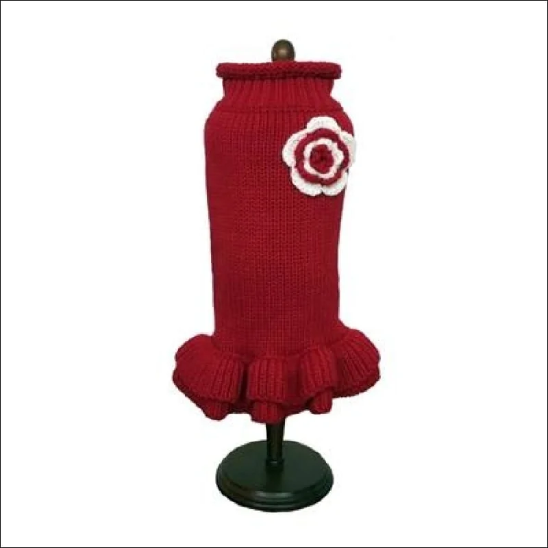 Red Sweater Dog Dress by Dallas Dogs