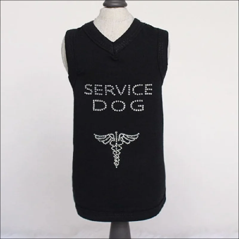 Hello Doggie Service Dog V-Neck Tank