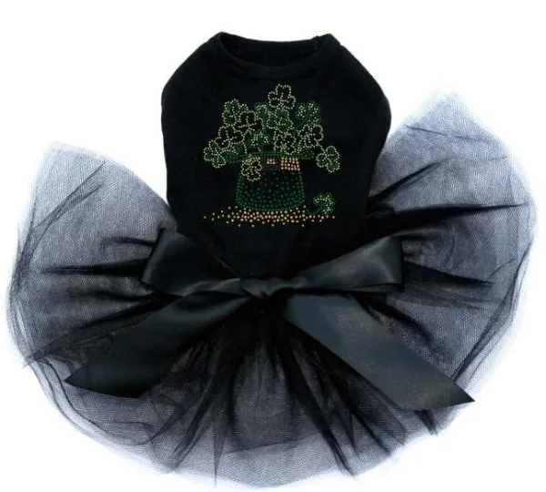 Shamrocks in Hat Dog Tutu Dress