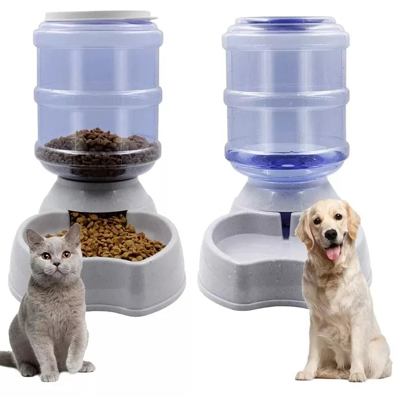 Automatic Dog Feeder Waterer High Capacity Pet Food Bowl Gravity Water Dispenser Pet Bowl for Dogs Cats 3.8 L Dog Accessories