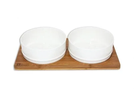 Be One Breed - Bamboo & Ceramic Bowl Set