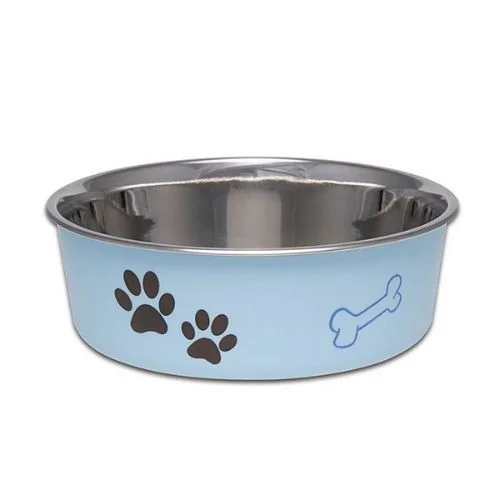 Loving Pets Bella Bowl Stainless Steel Dog Bowl Blue Large