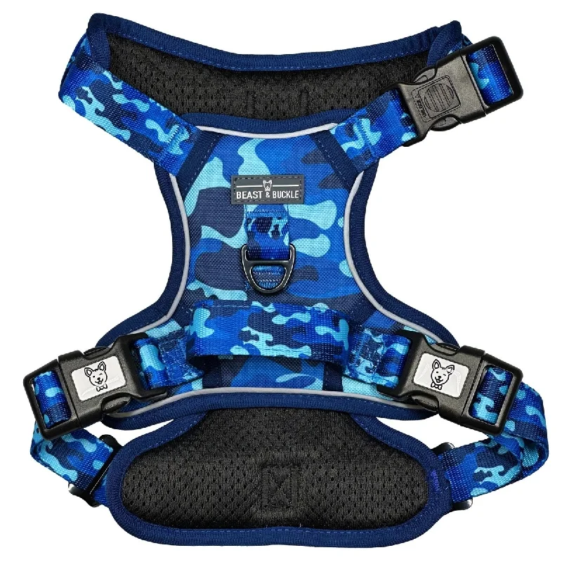 Blue Camo No Pull Dog Harness