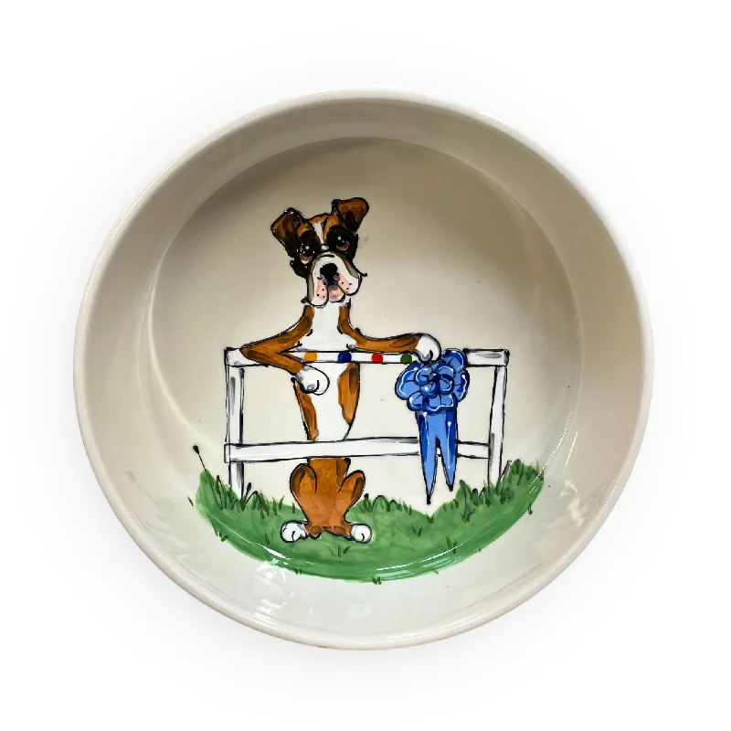 Champion's Feast - Boxer Breed Club Hand-Painted Ceramic Bowl