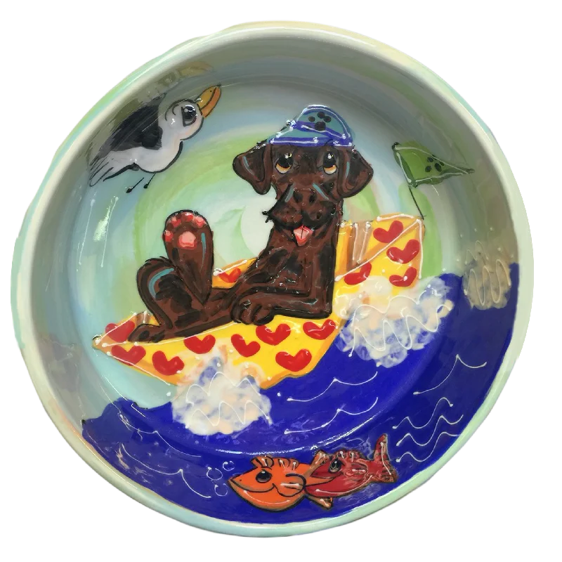 Chocolate Labrador Dog Bowl