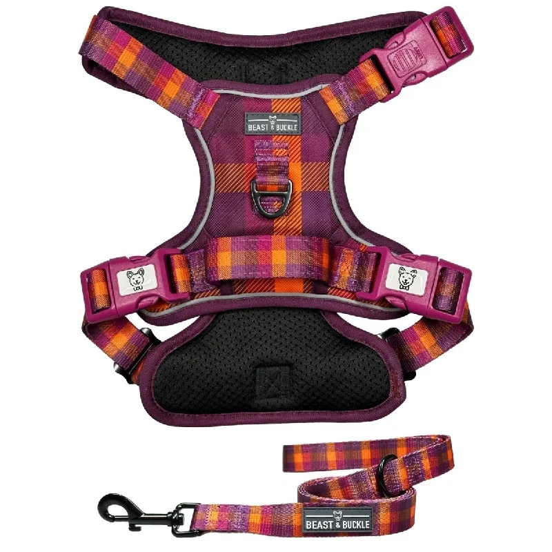 Cozy Plaid No Pull Harness Bundle