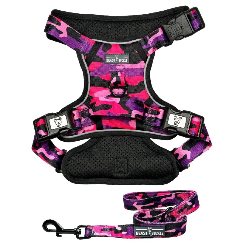 Cute Camo No Pull Harness Bundle