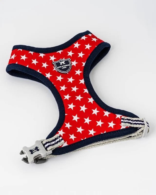 Red Star Fabric Dog Harness