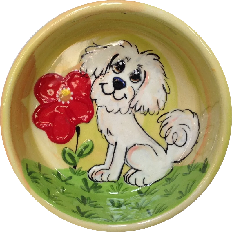 Flower Garden | Maltese Dog Bowl